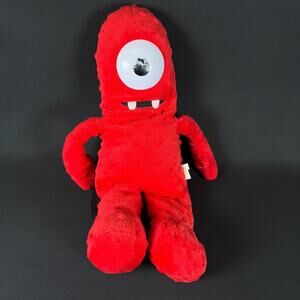 Yo Gabba Gabba! Plush Backpack Red Kids Youth Size Muno 17" Nickelodeon Cartoon